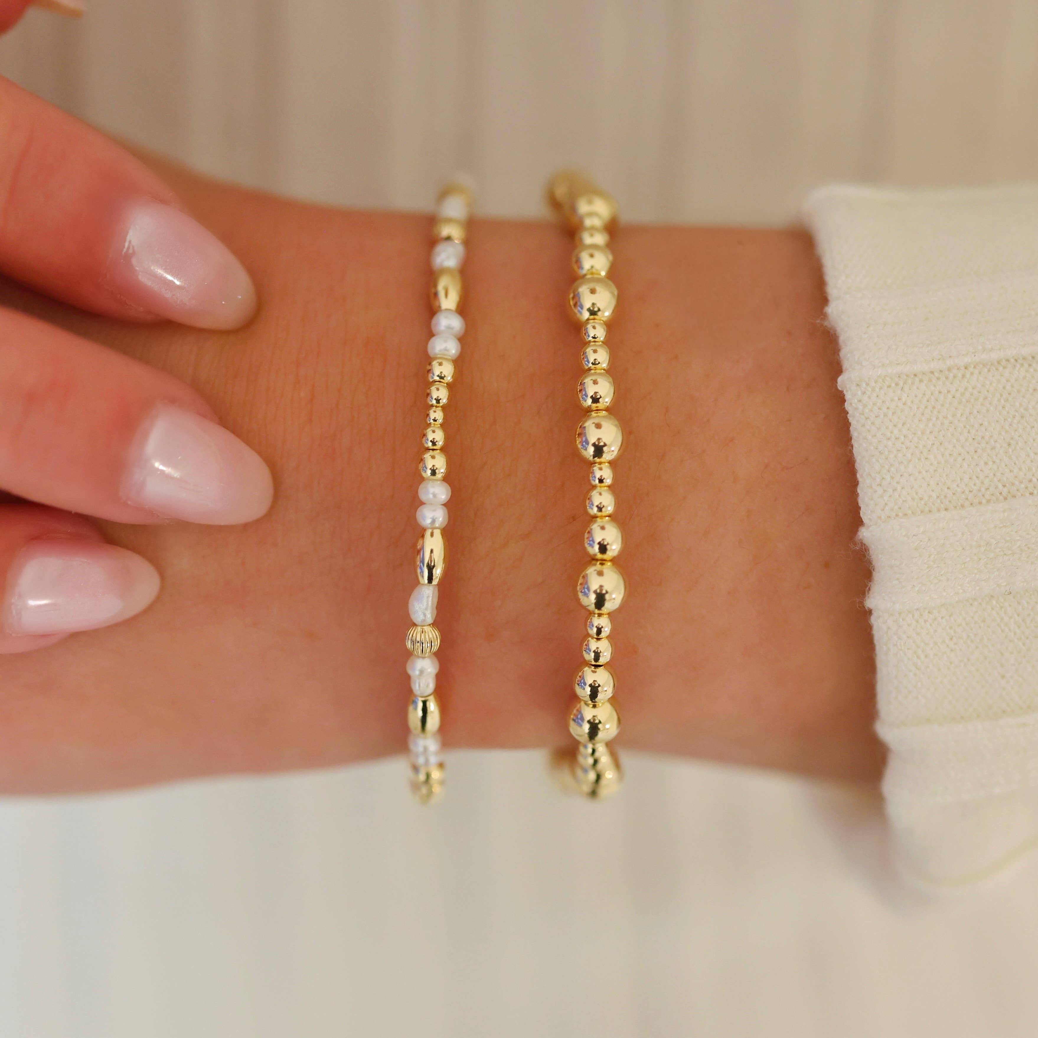 Tiff | Gold Filled Beaded Bracelet