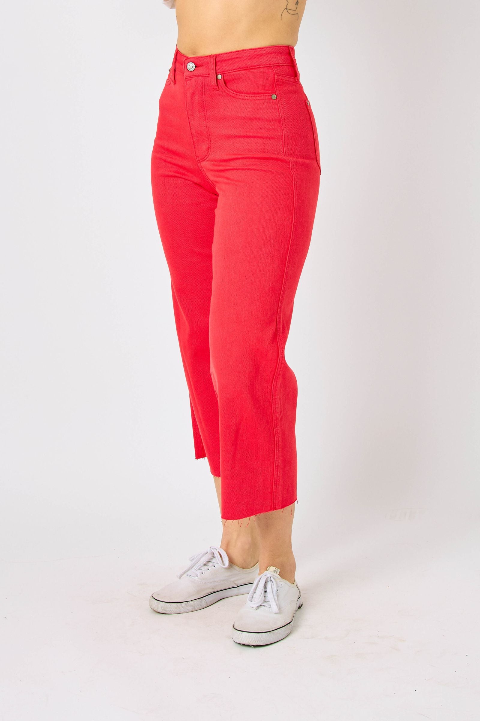 Judy Blue High Waist Garment Dyed Wide Leg Crop * FINAL SALE*