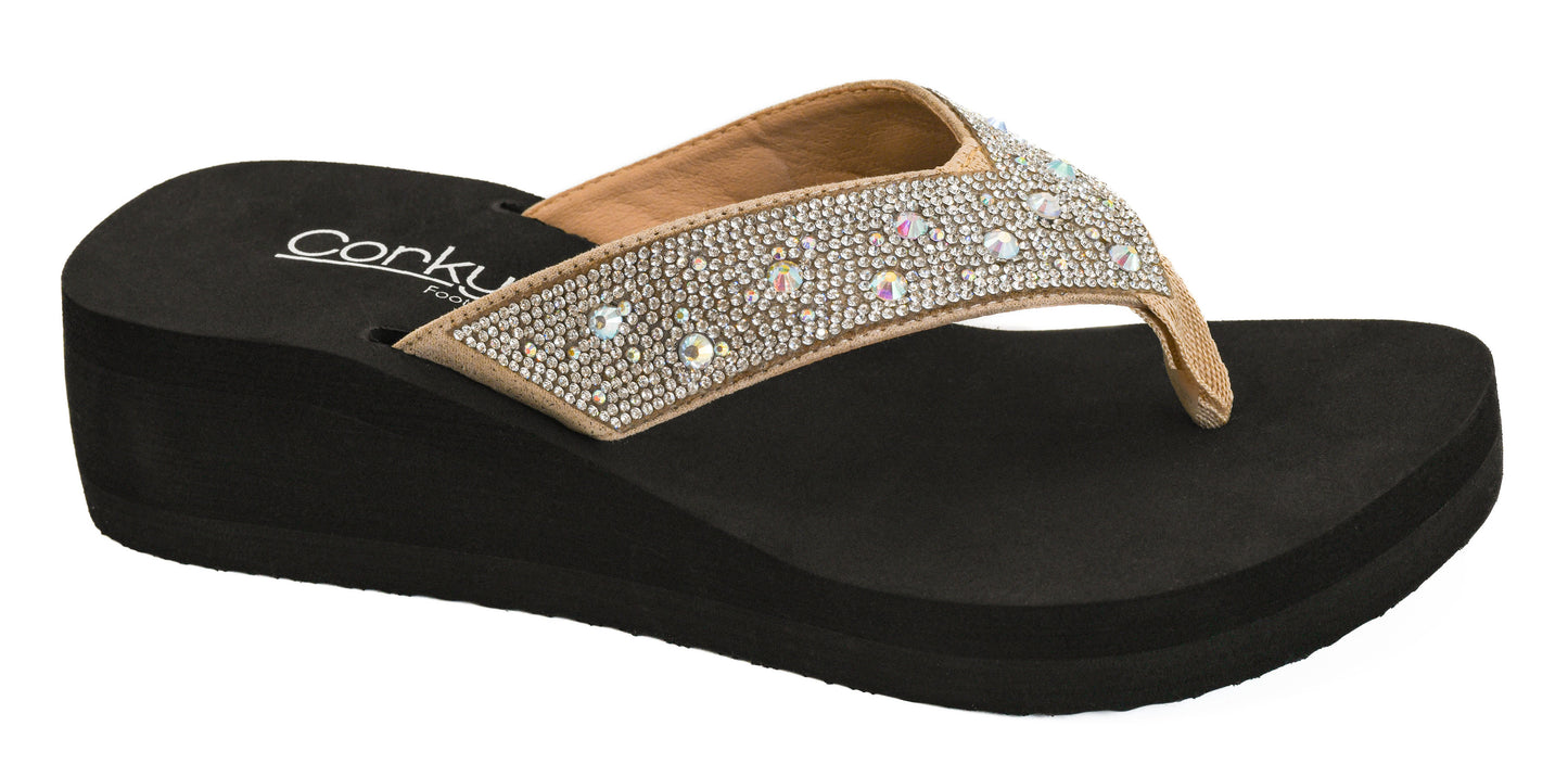 Dime A Dozen Rhinestone Flip Flops