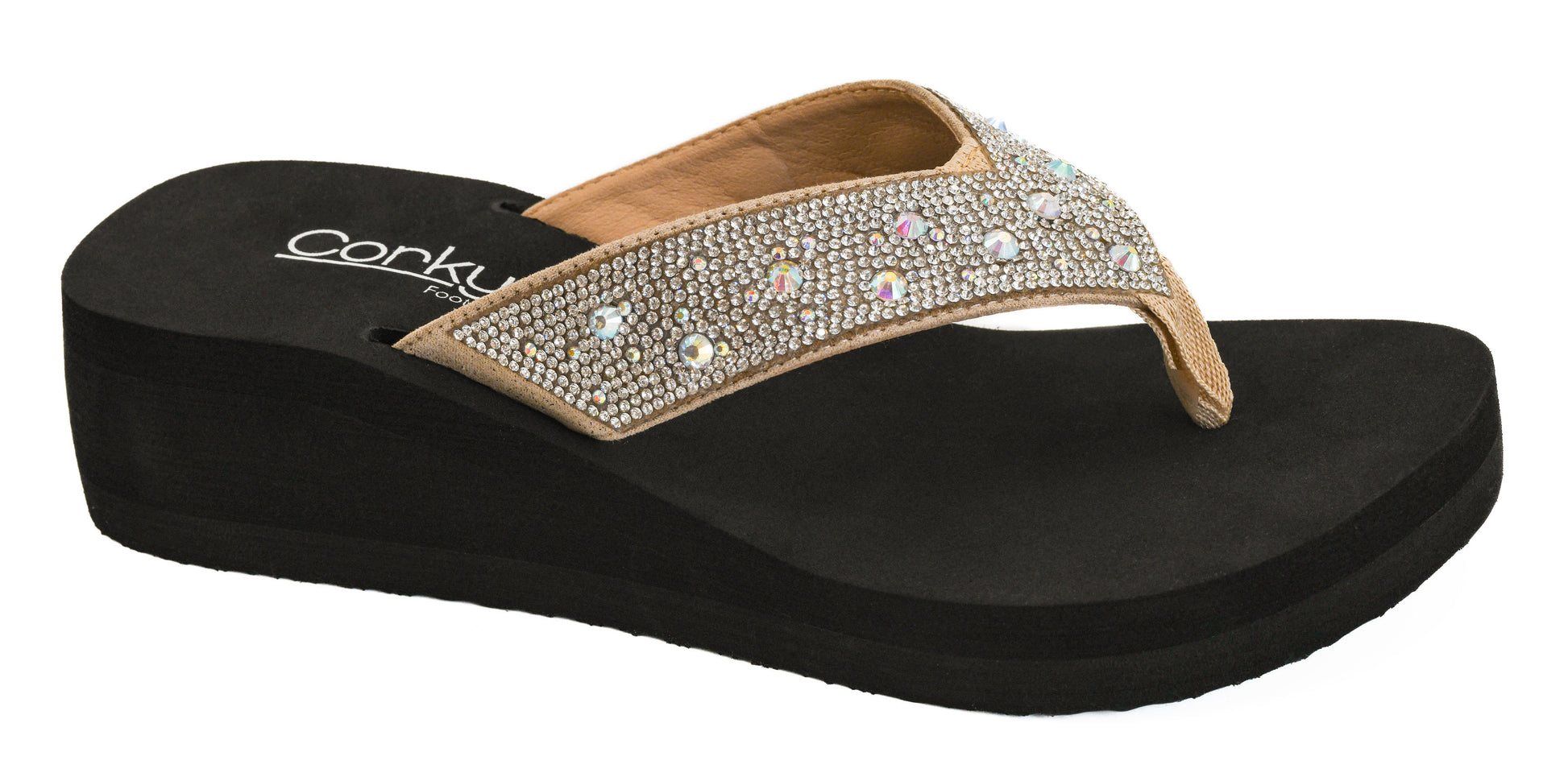 Dime A Dozen Rhinestone Flip Flops