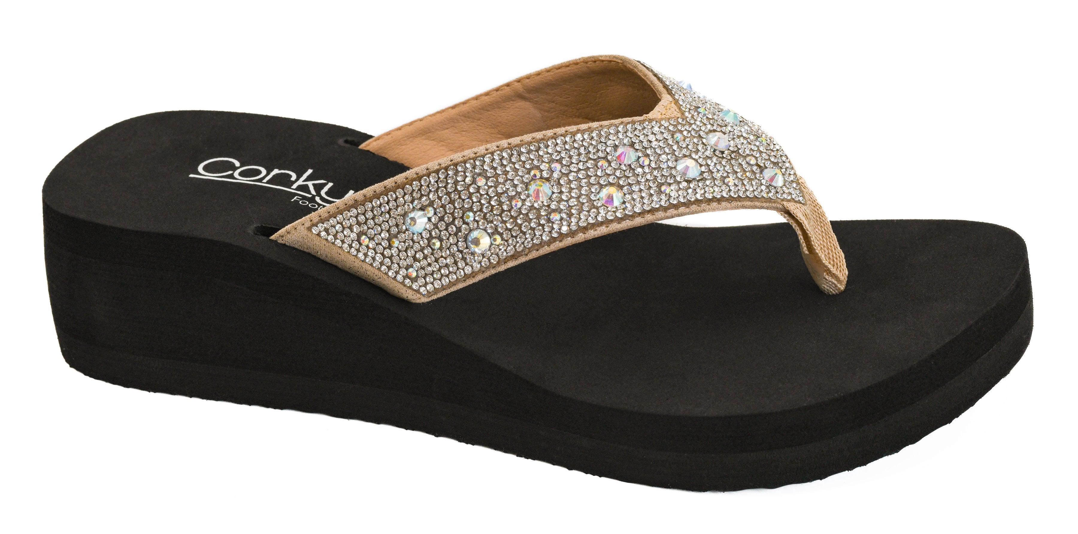 Dime A Dozen Rhinestone Flip Flops