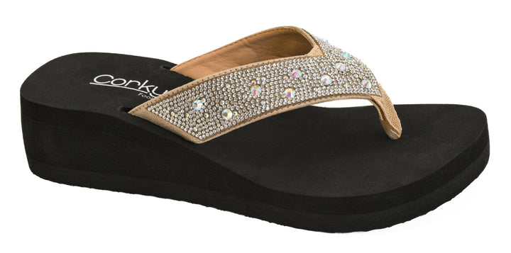 Dime A Dozen Rhinestone Flip Flops