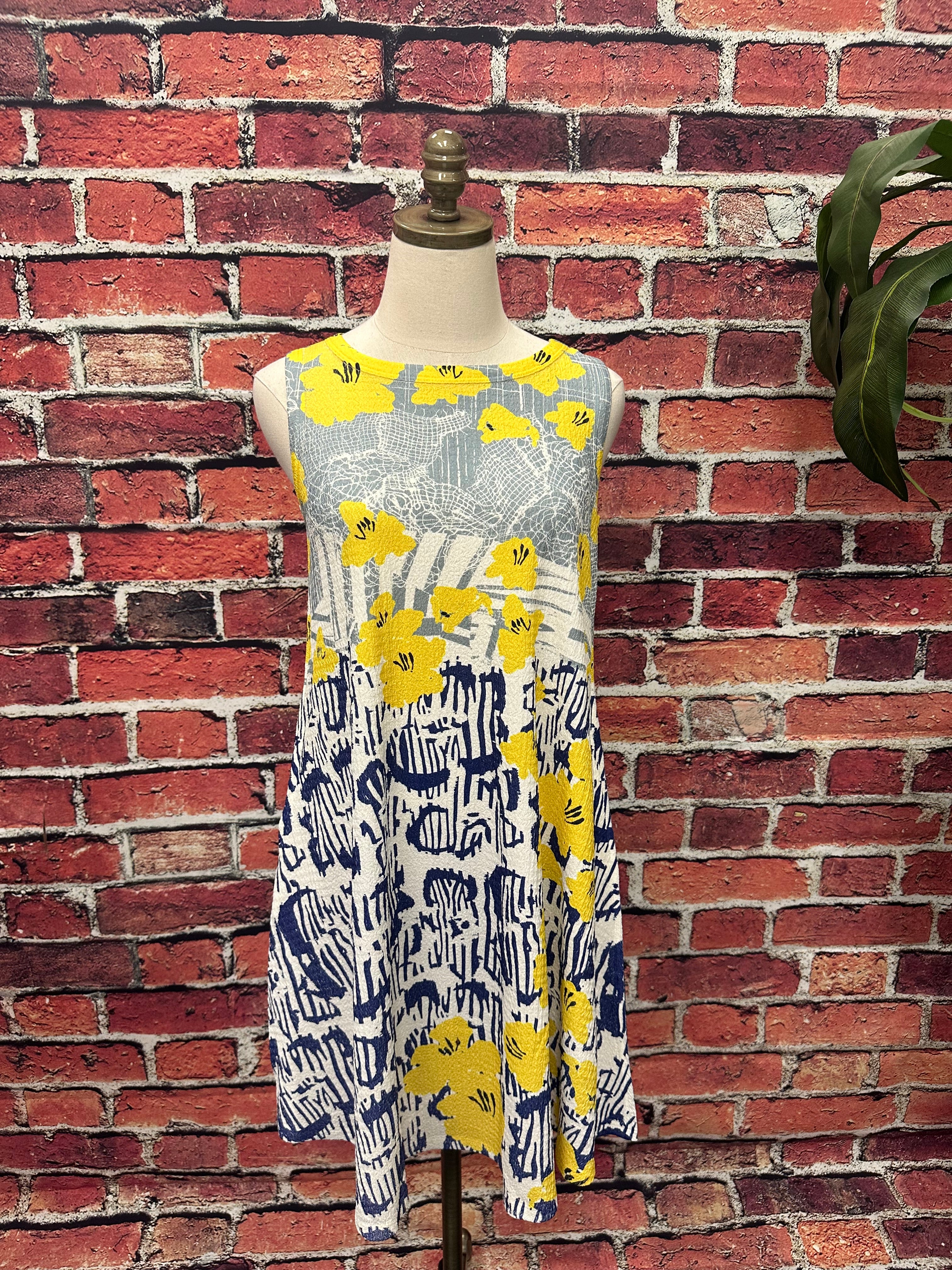 Modern Bloom Sleeveless Swing Dress *FINAL SALE*