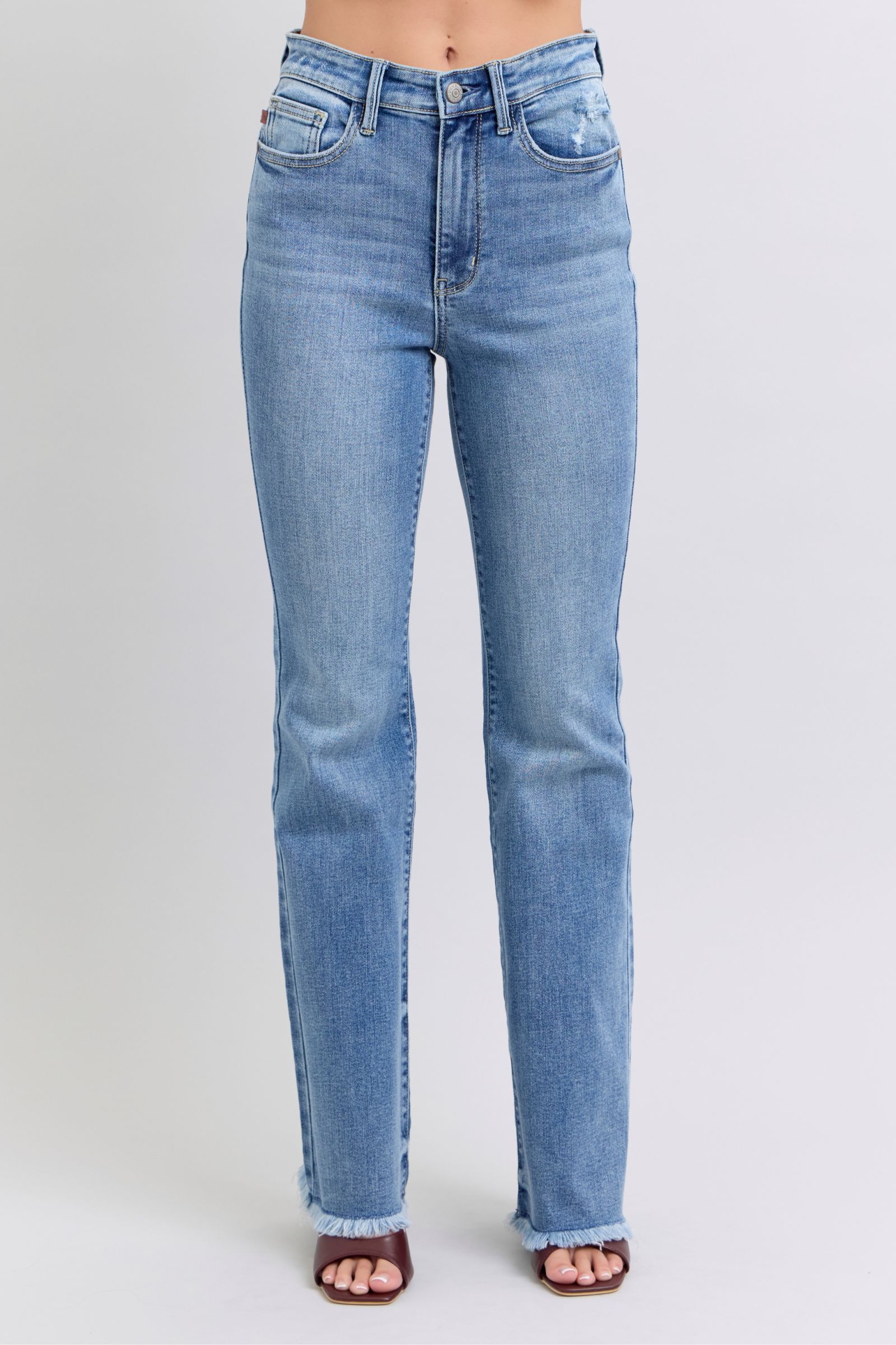 High Waist Bootcut With Fray Hem *FINAL SALE*