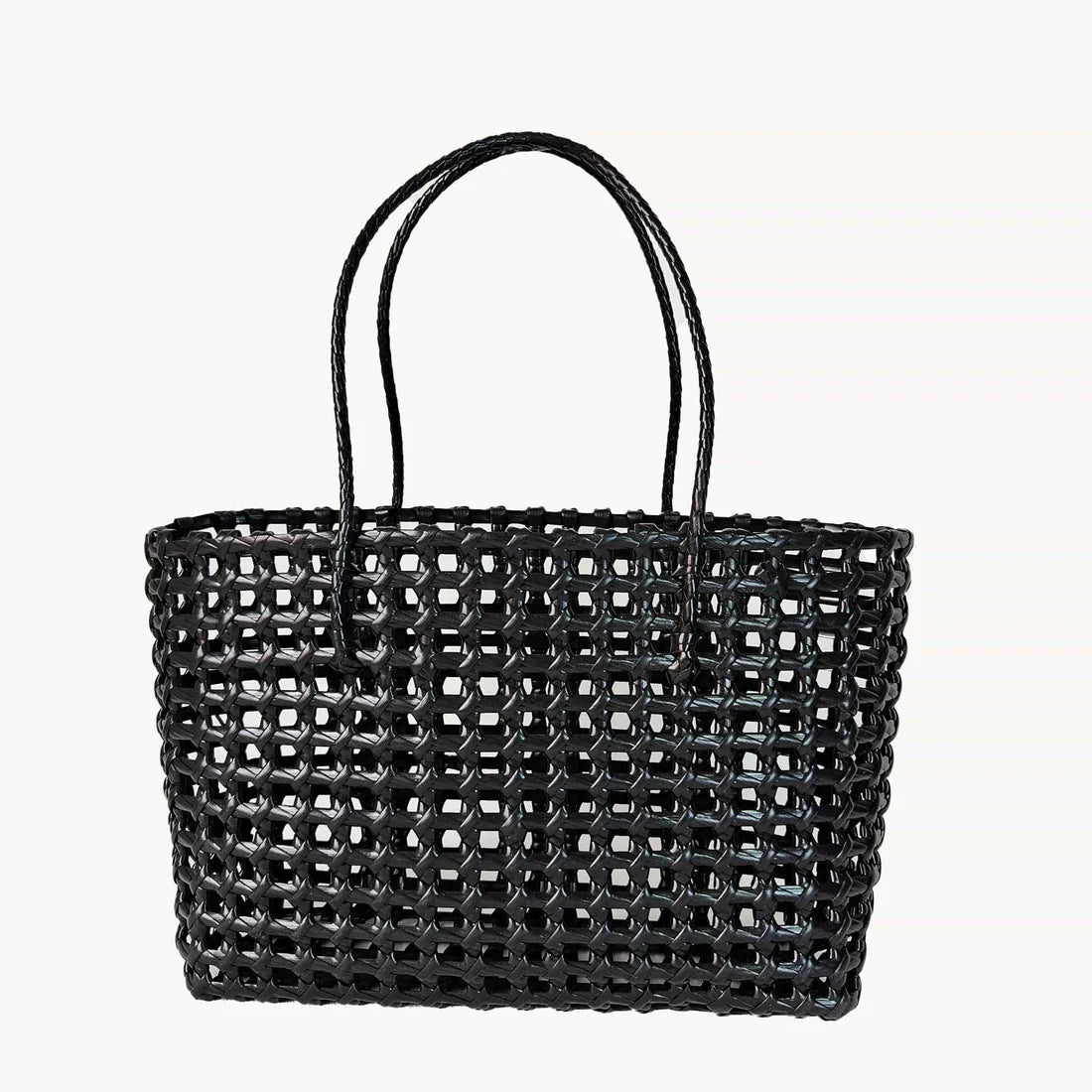 Elysa See Through Hand Woven Eco Plastic Tote Bag