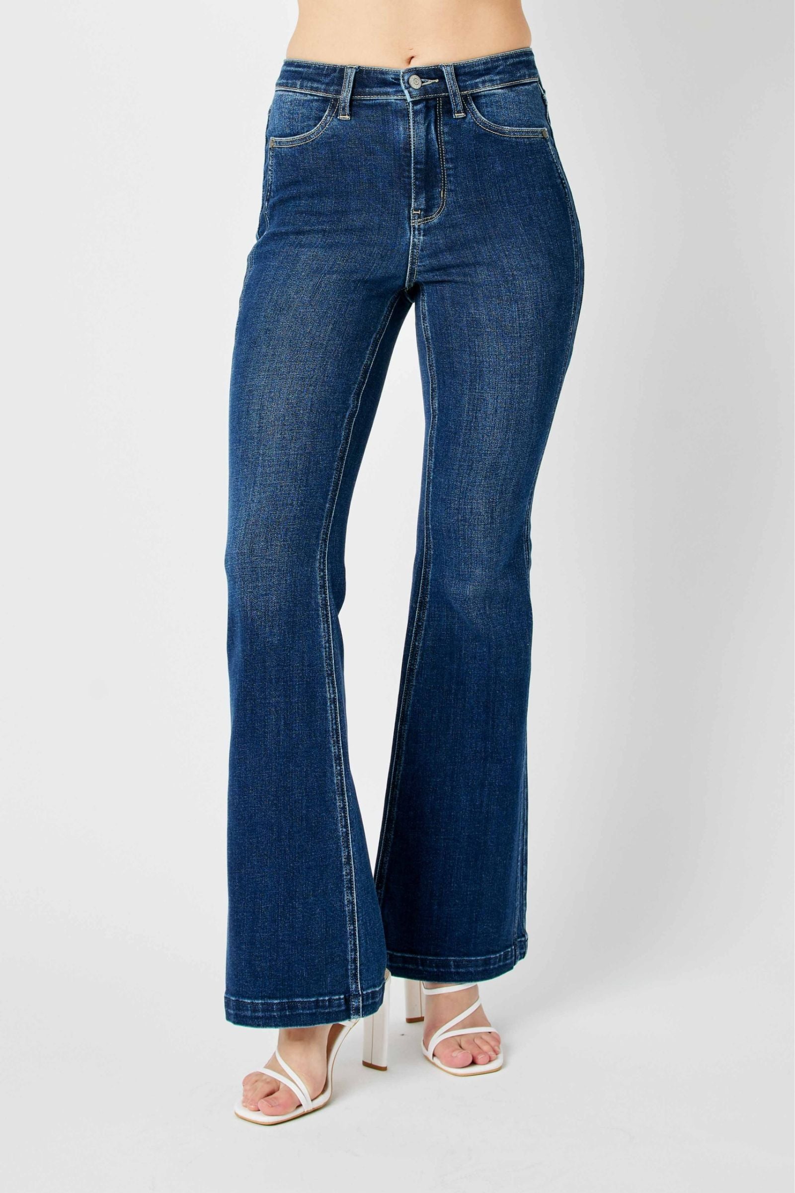 Judy Blue High Waist Angled Side Seam Detail Flare