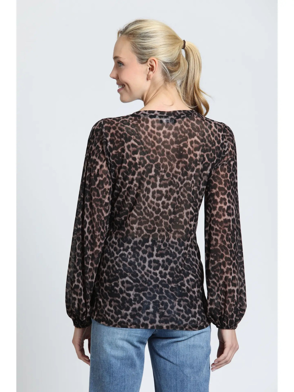 Boho Pleated Leopard Top