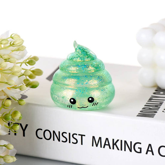 Maltose Glitter smiley Poop Squeeze Toy squishy fidget toy