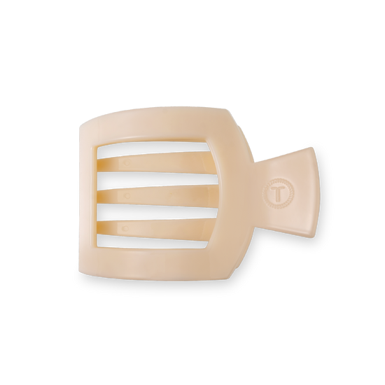 Square Flat Hair Clip | Small | Almond Beige