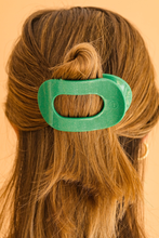 Load image into Gallery viewer, Round Flat Hair Clip | Medium | Shamrock Shimmer
