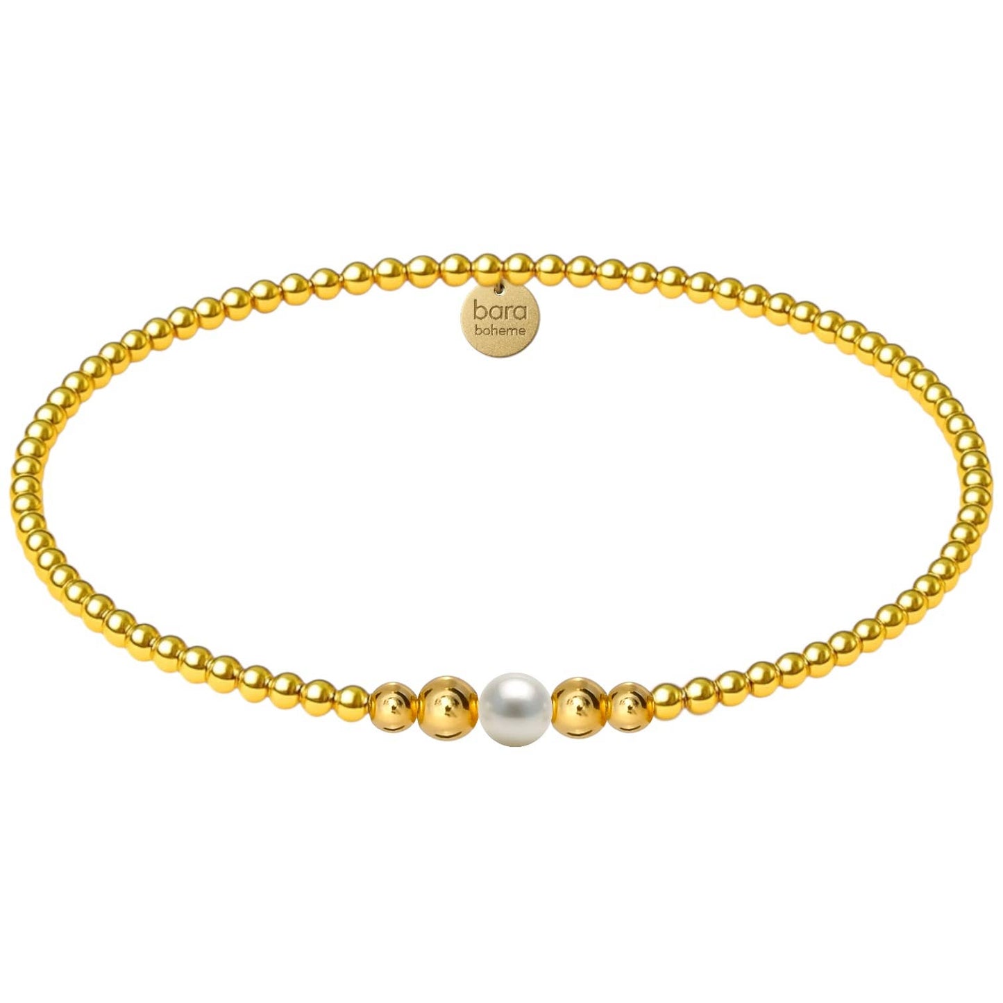 Jenna | Gold Filled Beaded Bracelet with Pearl