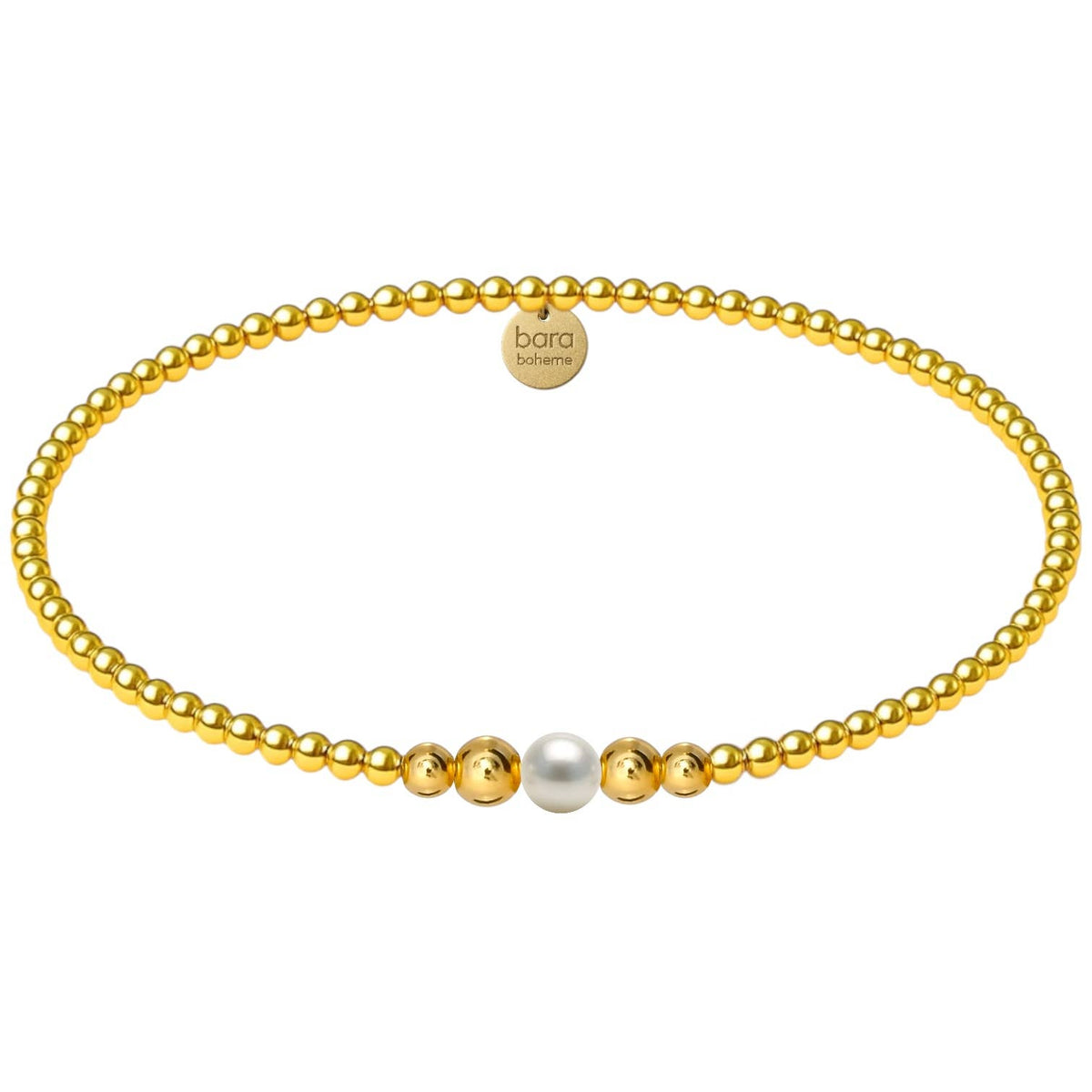 Jenna | Gold Filled Beaded Bracelet with Pearl
