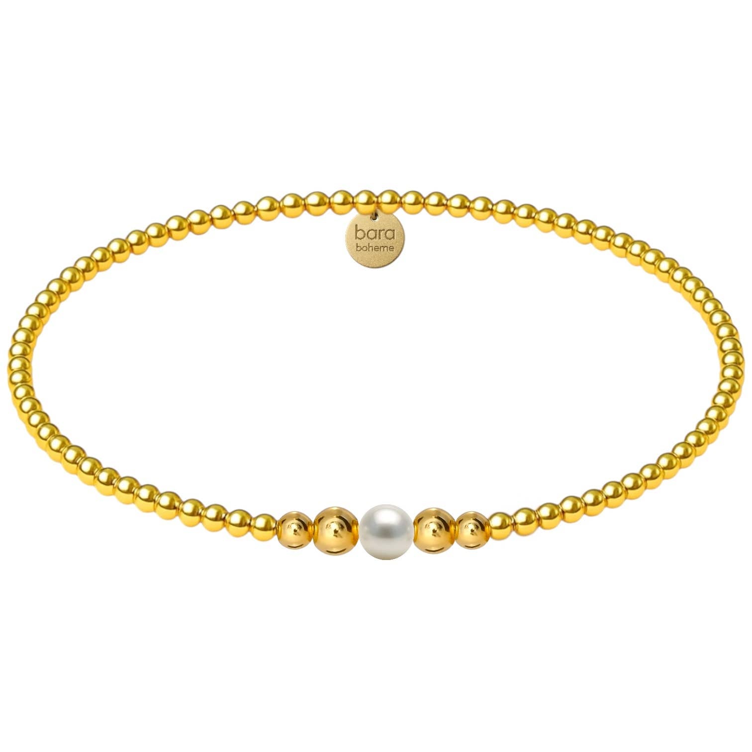 Jenna | Gold Filled Beaded Bracelet with Pearl