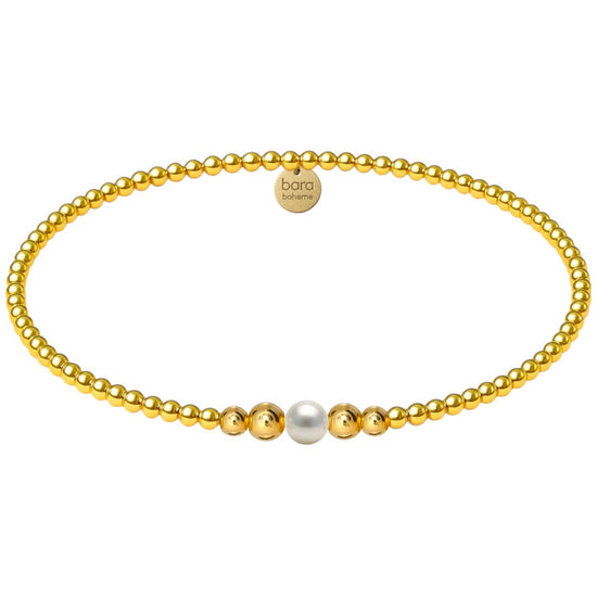 Jenna | Gold Filled Beaded Bracelet with Pearl