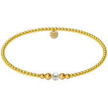 Load image into Gallery viewer, Jenna | Gold Filled Beaded Bracelet with Pearl
