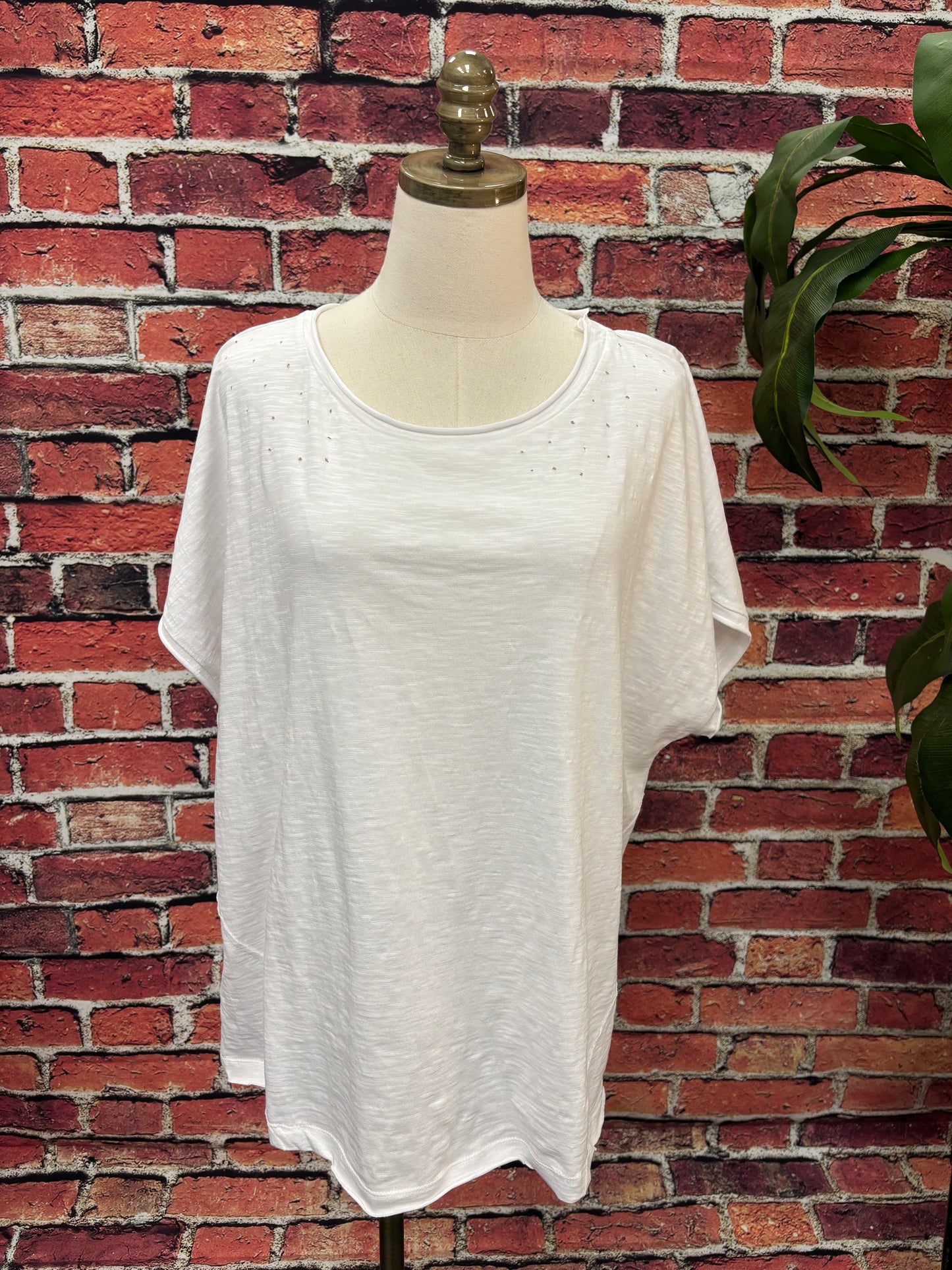 Distressed Cotton Boho Tee