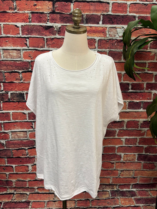 Distressed Cotton Boho Tee