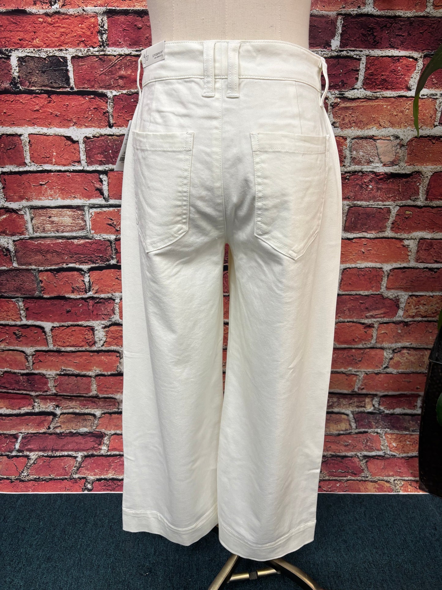 Coastal Cream Wide Leg Crop Pant