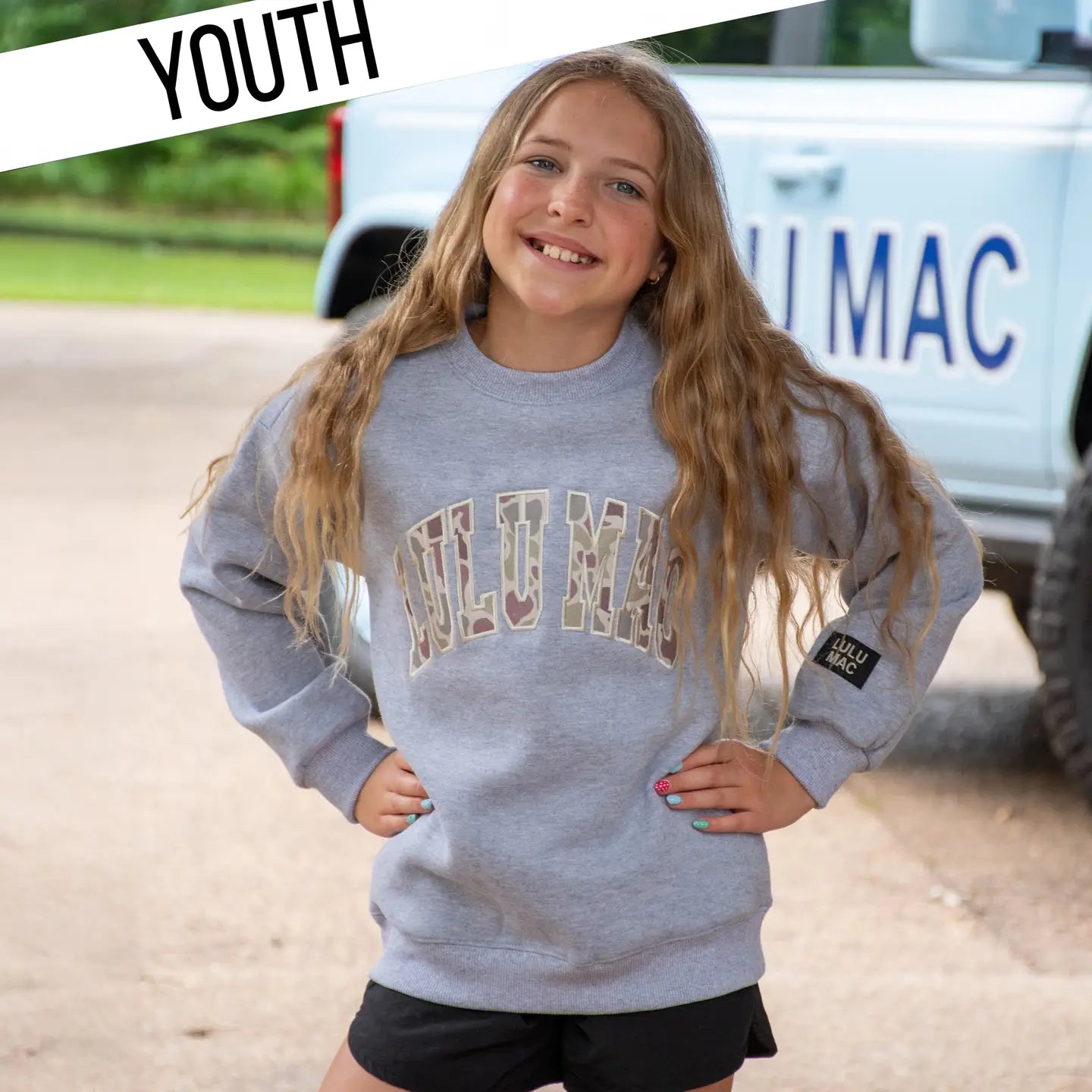 Kids Lulu Mac Long Sleeve Crew Neck