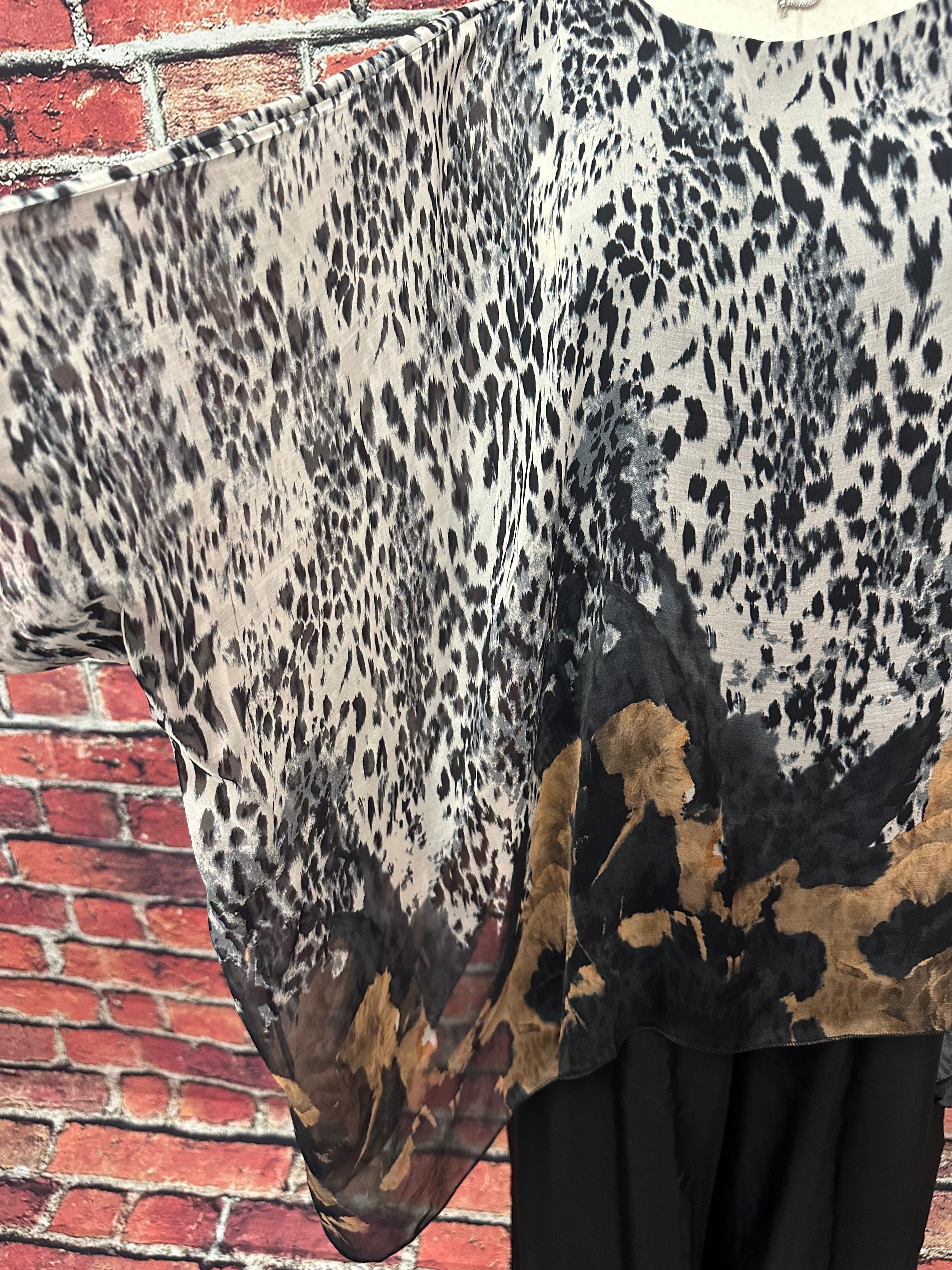 Poncho Silk Top