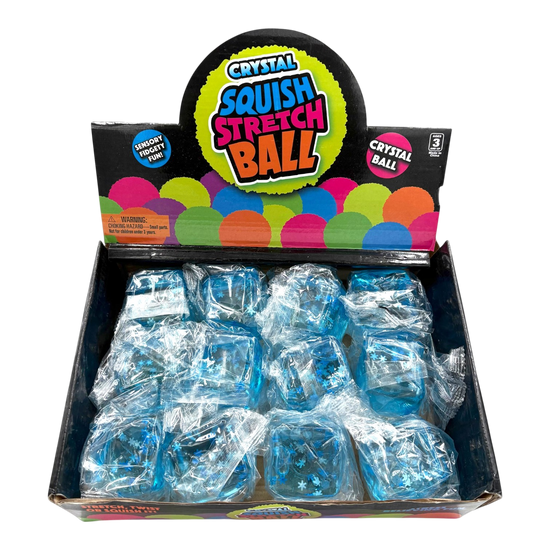 Crystal Squish Stretch Ball Snowflakes