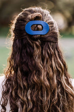 Load image into Gallery viewer, Round Flat Hair Clip | Small | Midnight Rain
