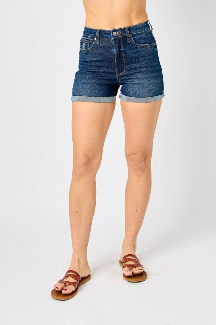 Judy Blue High Waist Tummy Control Cool Denim Shorts**FINAL SALE**