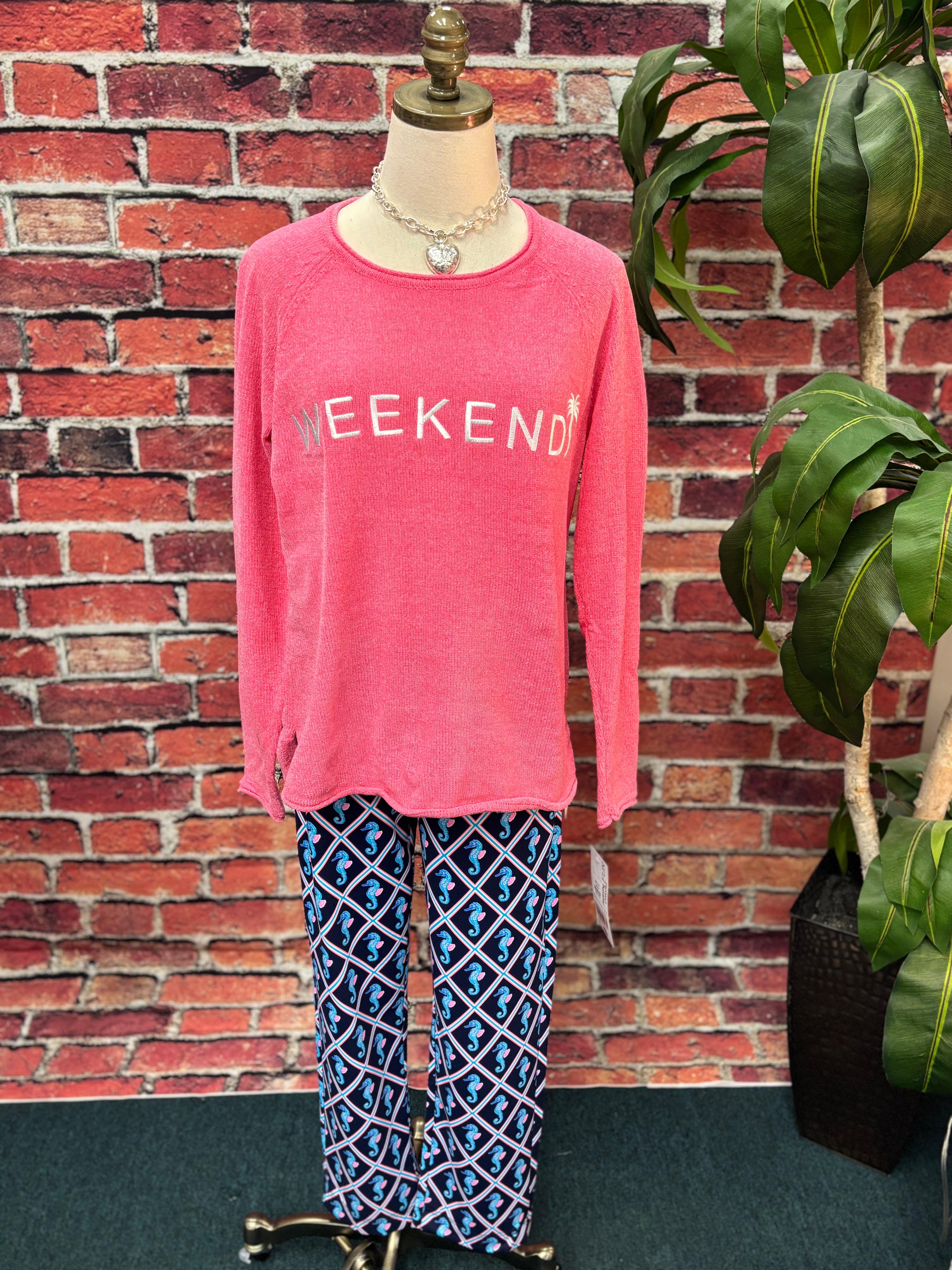 Scoop Neck Embroidery Sweater