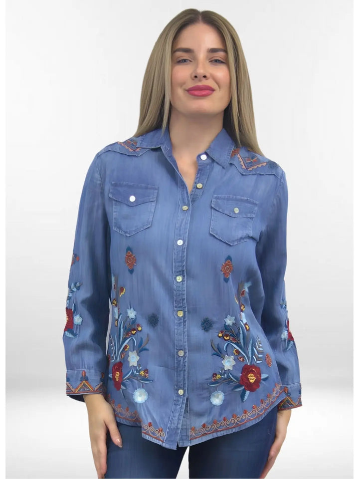 Olivia Tencel Button-Up Shirt