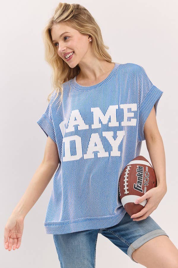 Game day Ribbed Knit Top