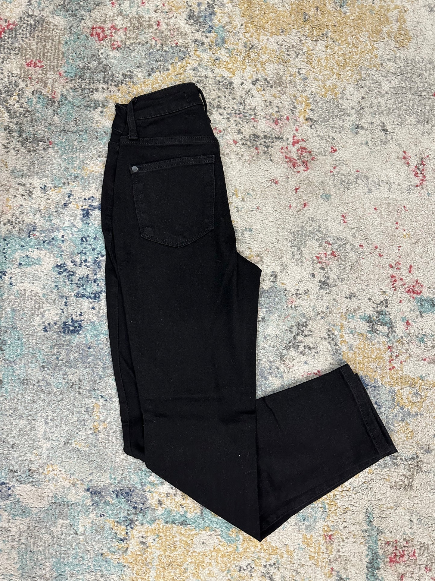 Judy Blue Slim Black Non Distressed Mid Rise