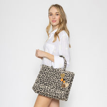 Load image into Gallery viewer, Leopard Print Structured Handbag
