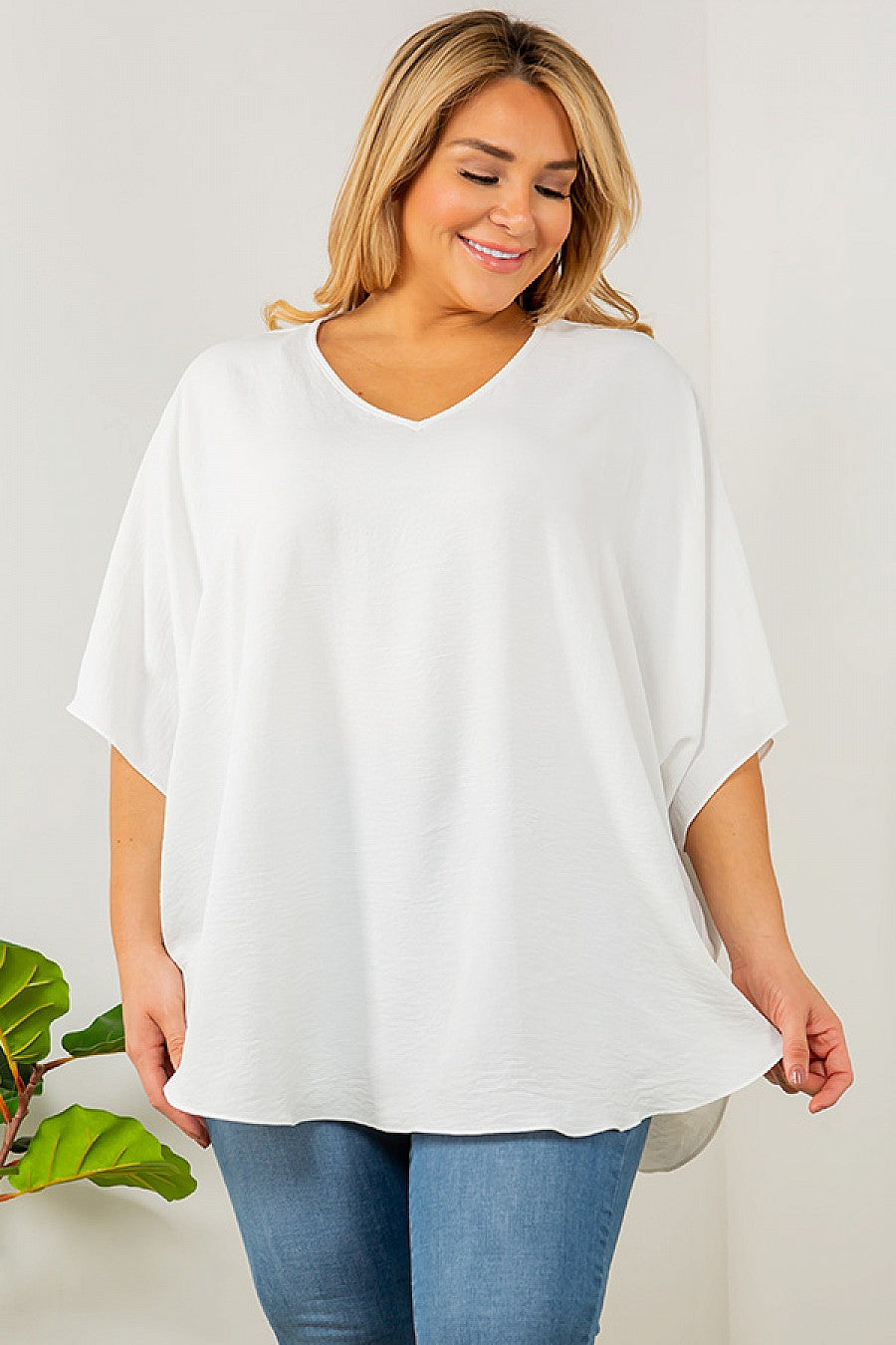 Easy Breeze V-Neck Oversized Top