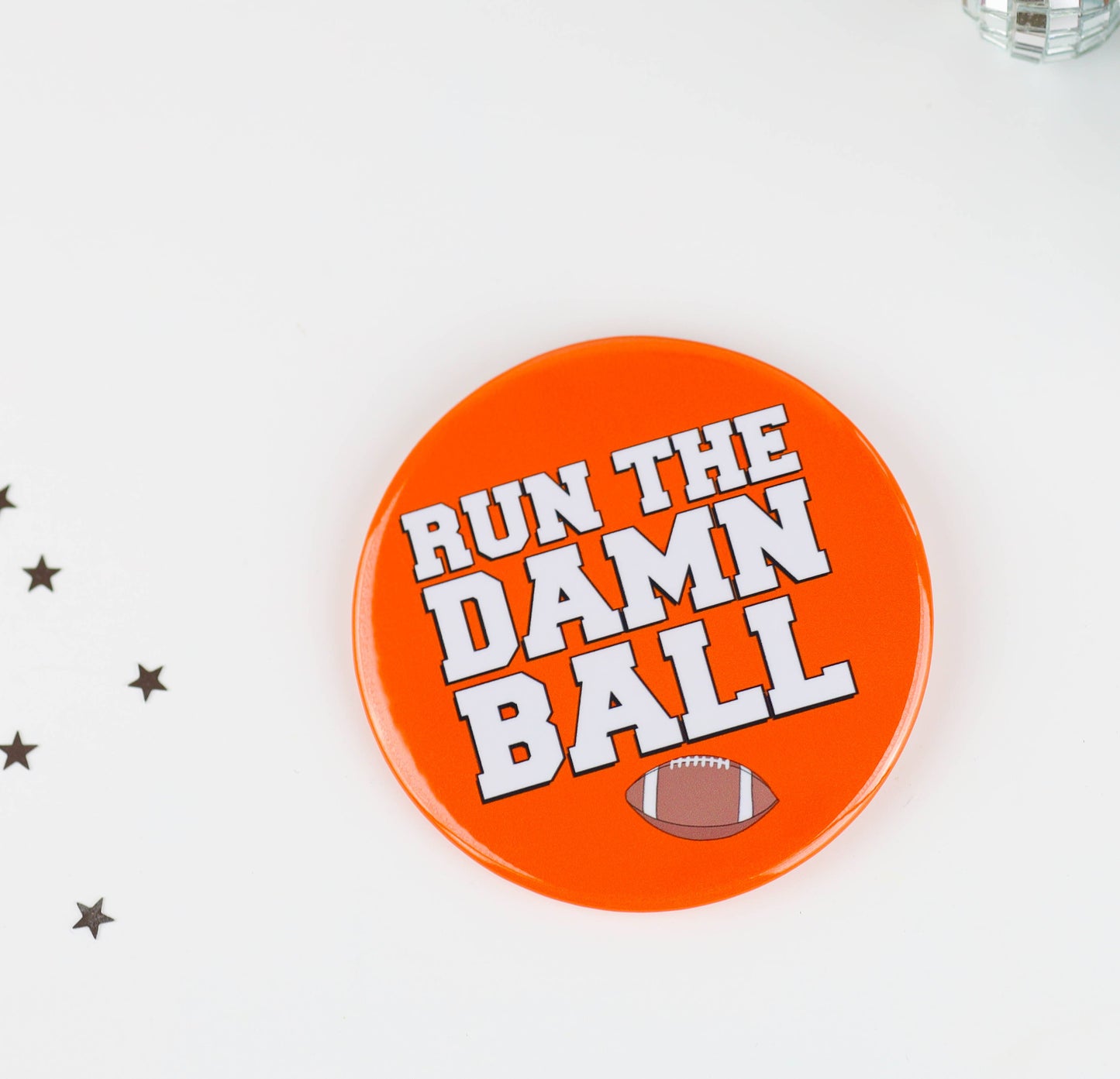 Orange Game Day  Buttons | Game Day Pins