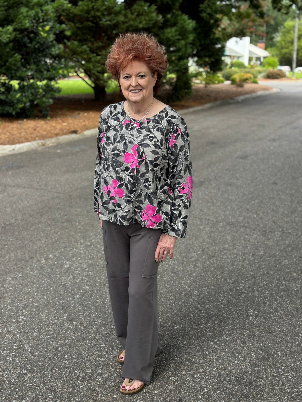 Foliage Floral Boxy Top