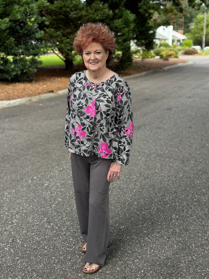 Foliage Floral Boxy Top