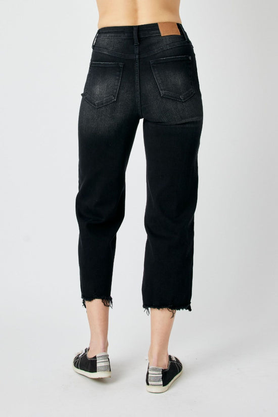 Judy Blue High Waist Destroy Raw Hem Crop Wide *FINAL SALE*