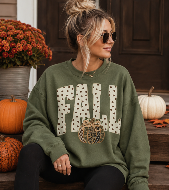 Fall Polka Dots Graphic Sweatshirt/Tee