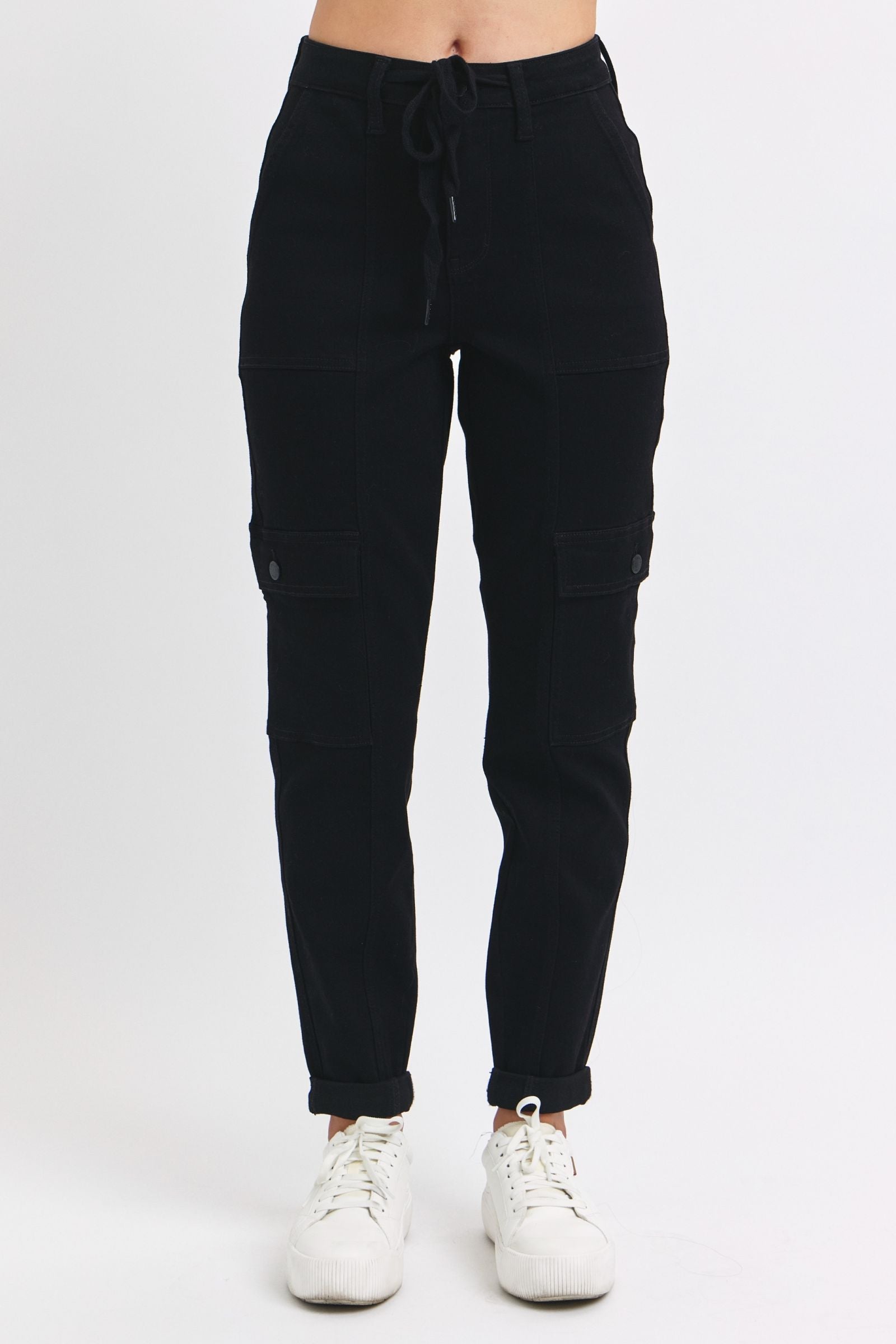 Judy Blue HW Cargo Cuffed Jogger