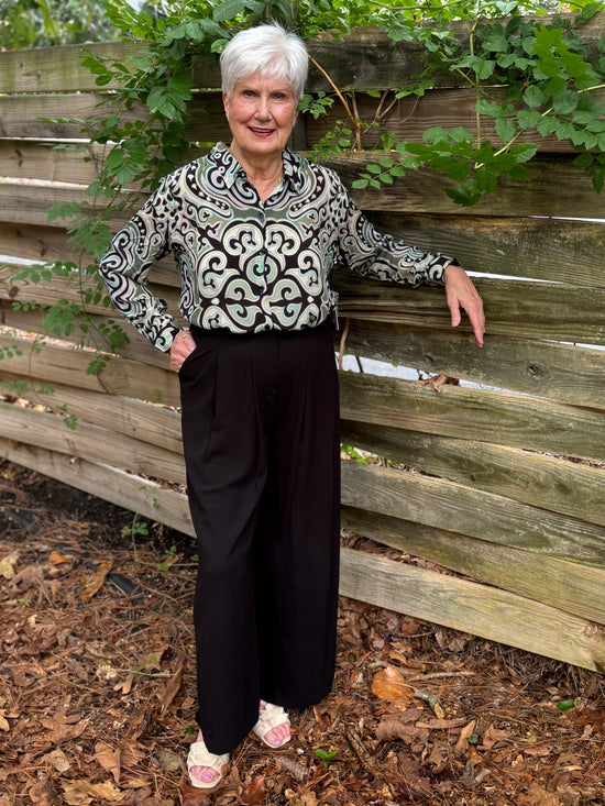 Button-up With Roll-up Sleeve Shirt