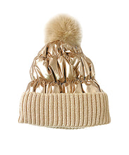 Load image into Gallery viewer, Metallic Puffer Beanies
