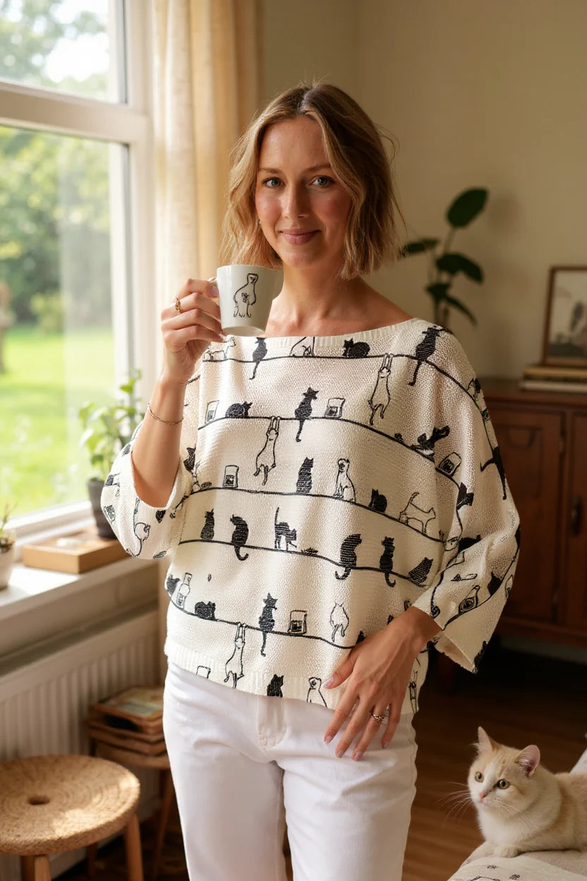 Whimsical World Italian Art Blouse
