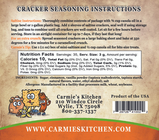 Cracker Seasonings