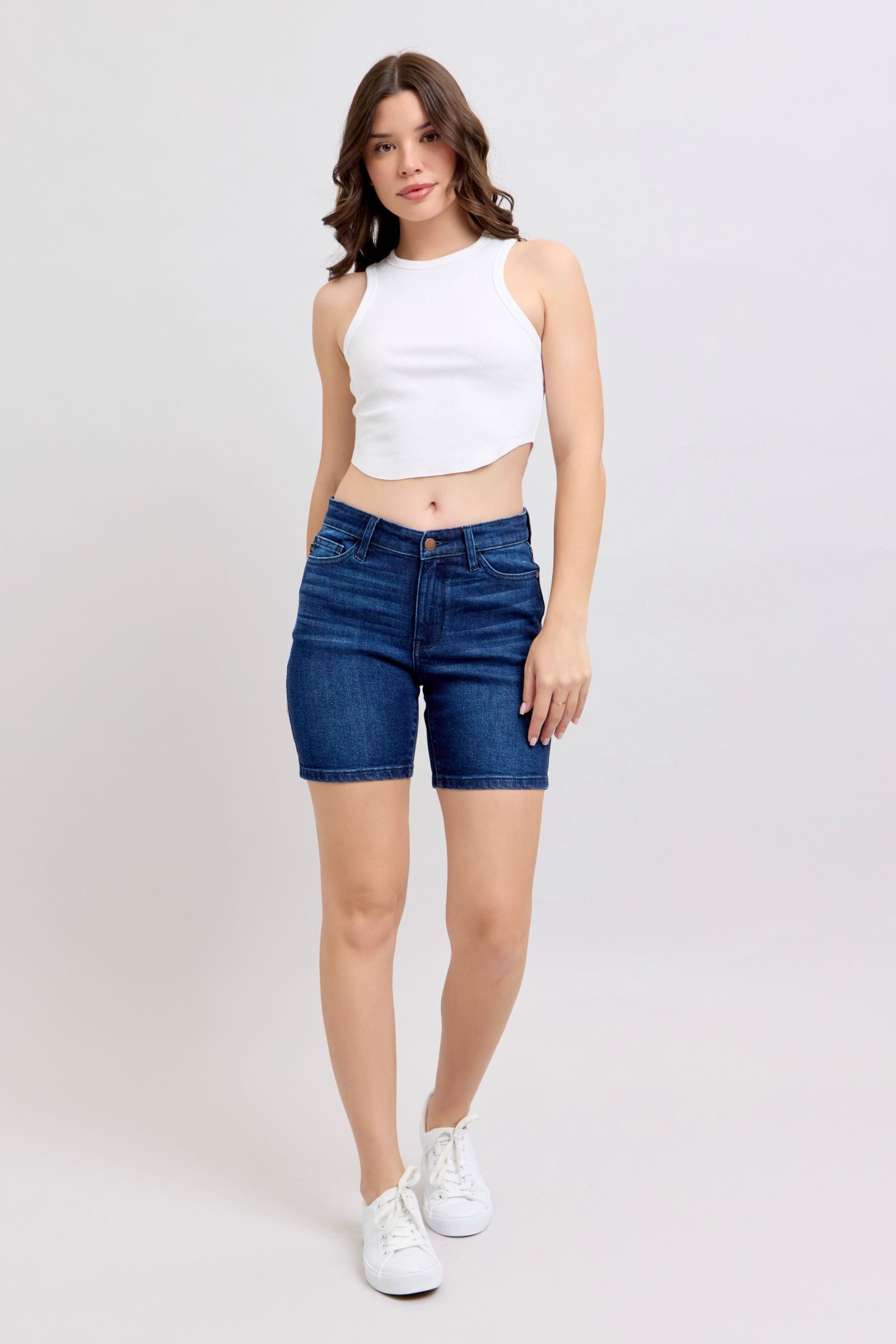 Judy Blue High Waist V-Front Bermuda *FINAL SALE*