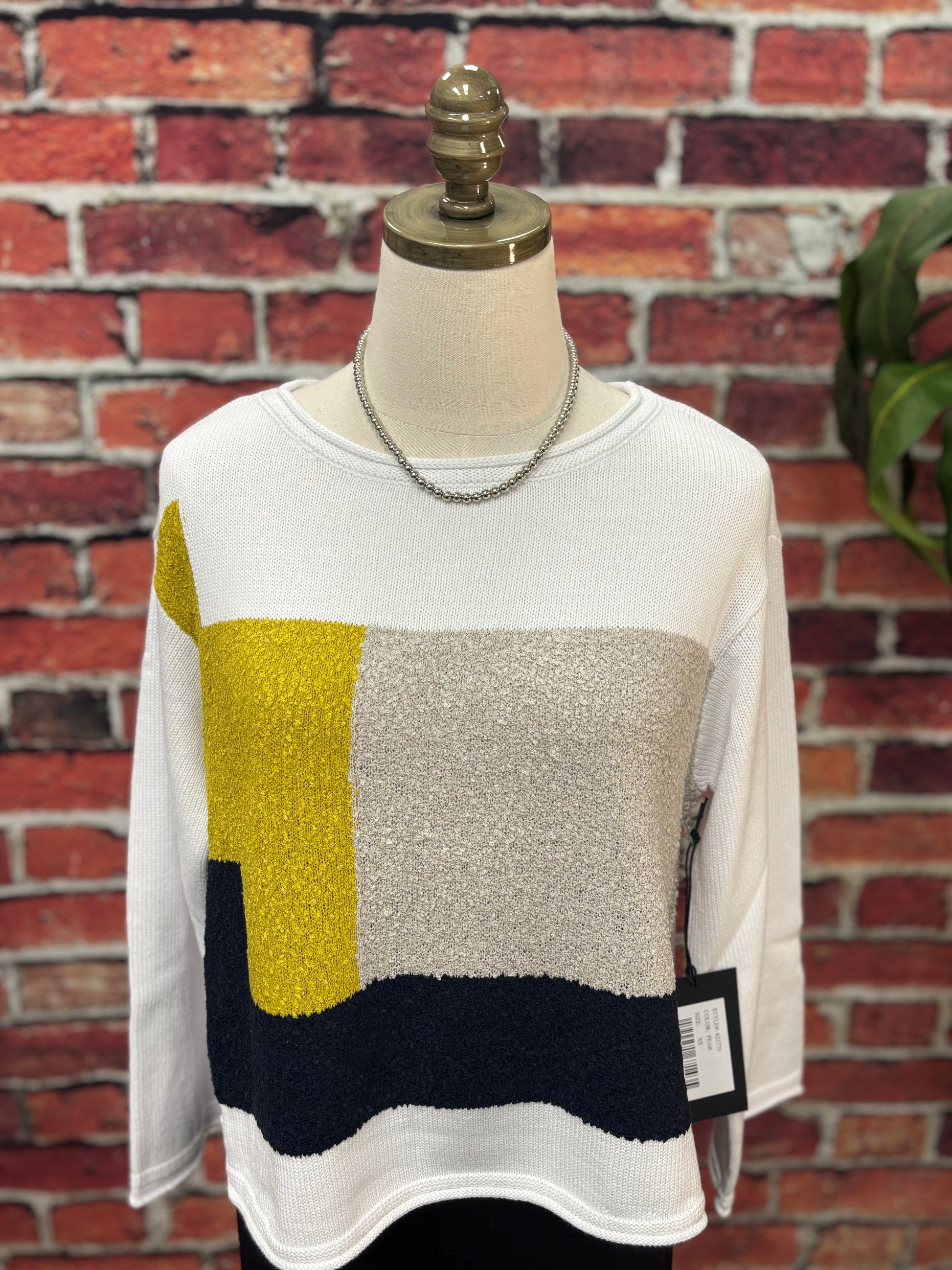 Modern Colorblock Knit Sweater