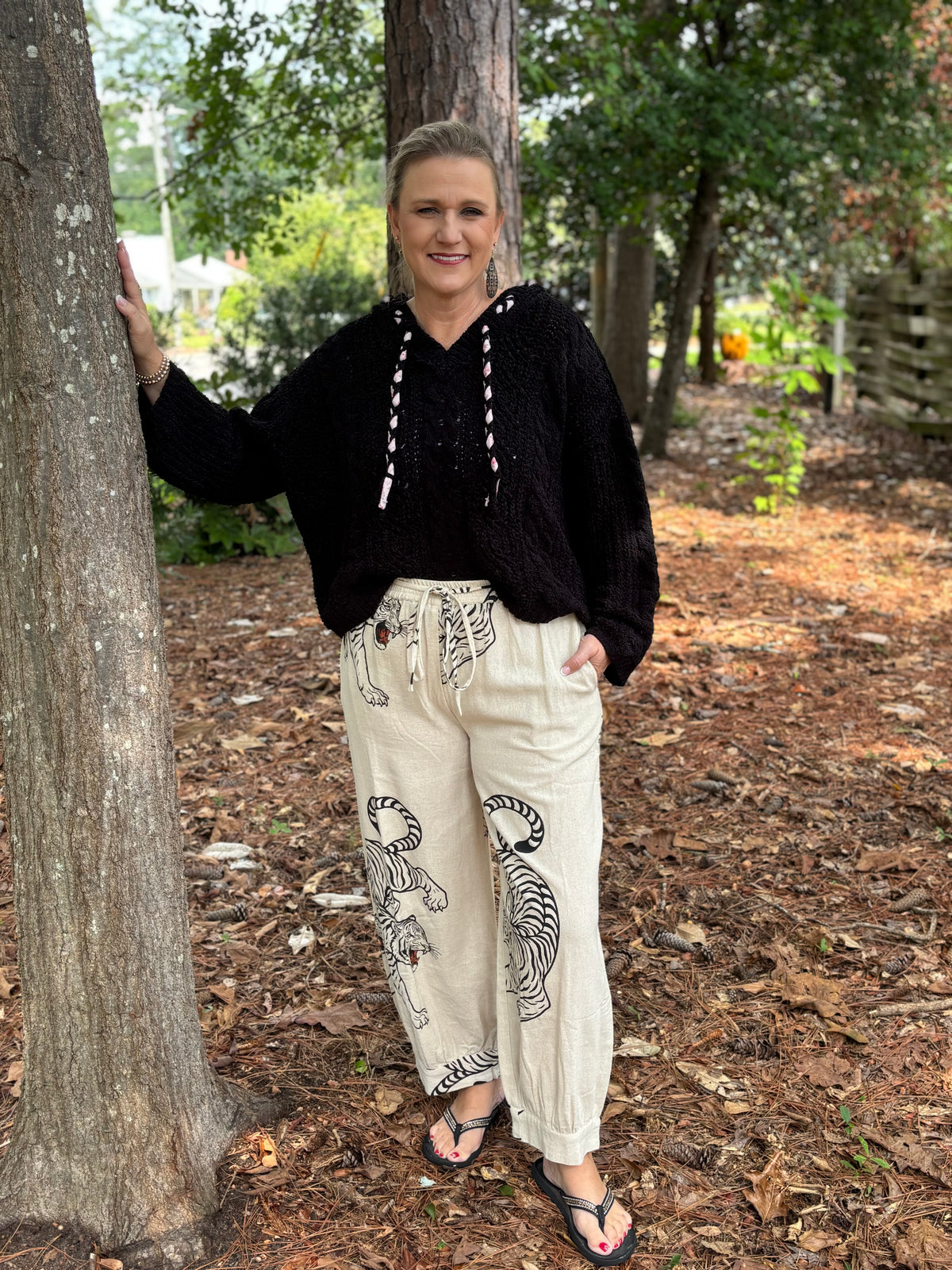 Ivory Tiger Harem Pant