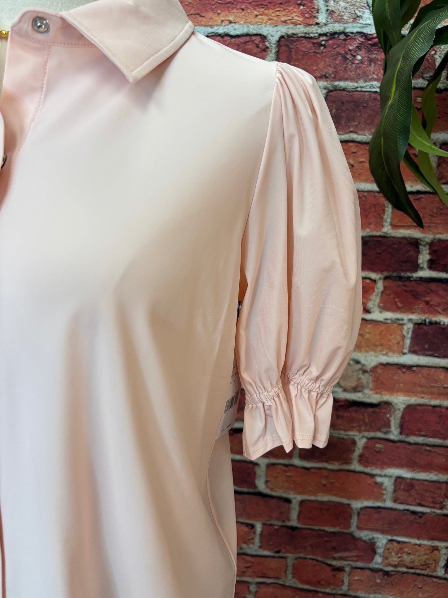 Snap Front Knit Blouse