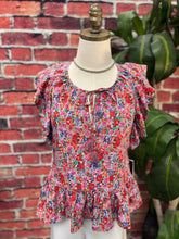 Load image into Gallery viewer, 🌸 Garden Party Flutter Peplum Top 🌸
