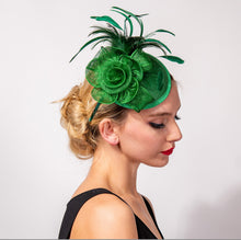 Load image into Gallery viewer, Veiled Sinamay Fascinator
