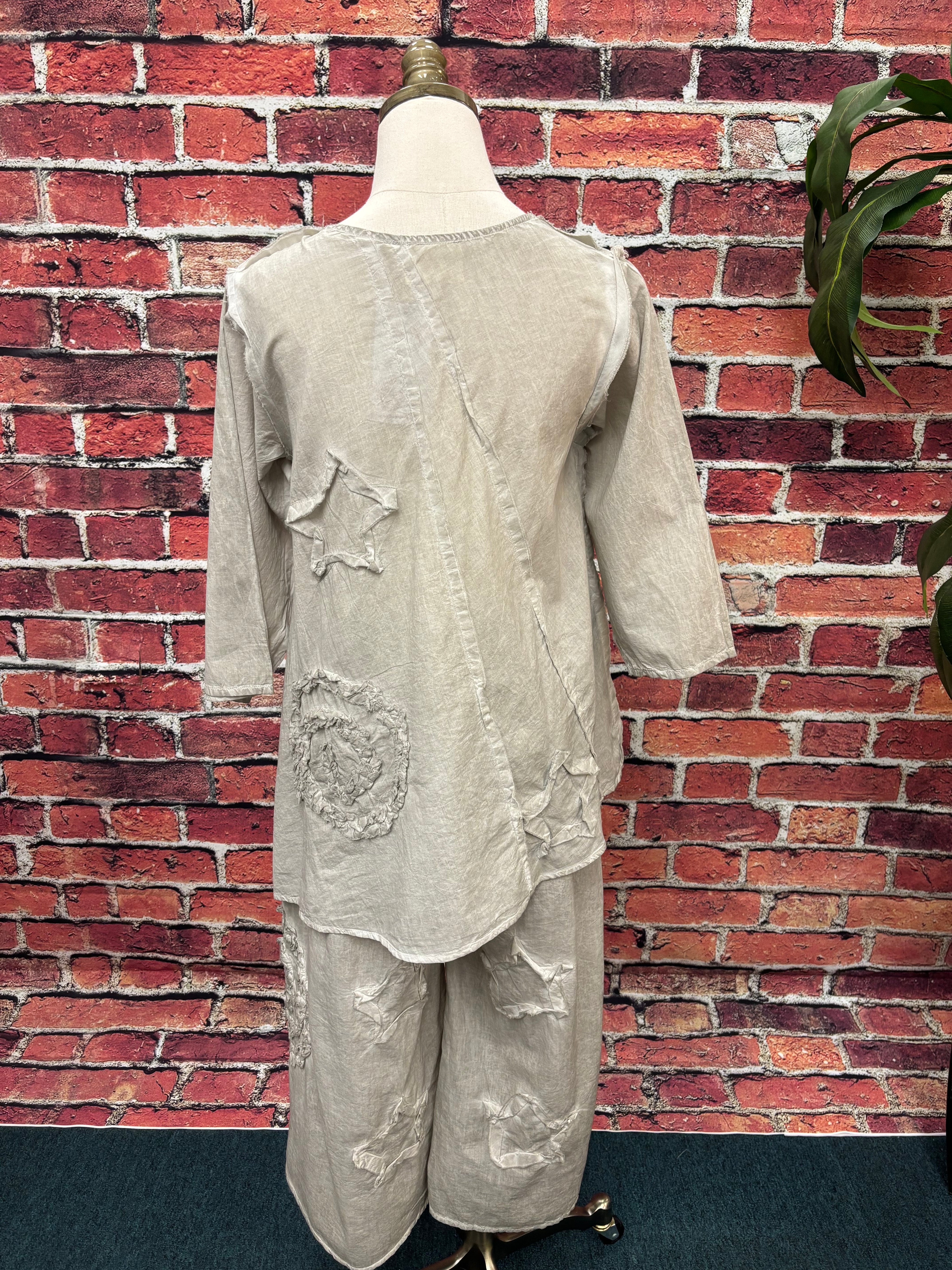 Boho Cotton Wide-Leg Pants
